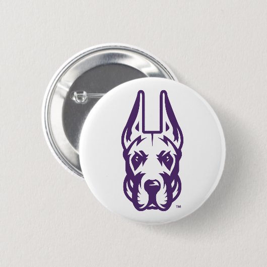 Universität Albany Great Dane Mascot Head Button (Vorne & Hinten)