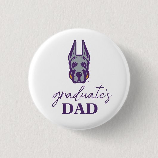 Universität Albany Great Dane Mascot Head Button (Vorderseite)