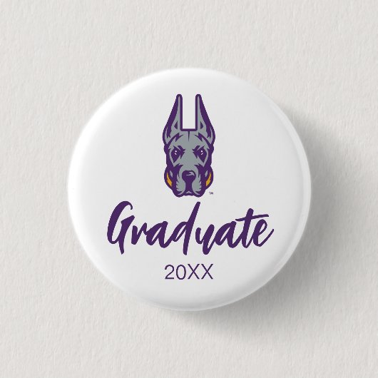 Universität Albany Great Dane Mascot Head Button (Vorderseite)