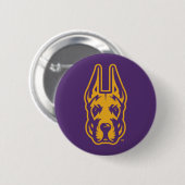 Universität Albany Great Dane Mascot Head Button (Vorne & Hinten)