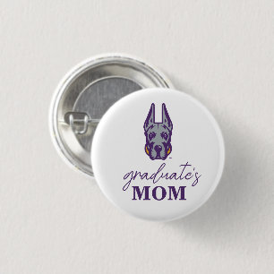 Universität Albany Great Dane Mascot Head Button
