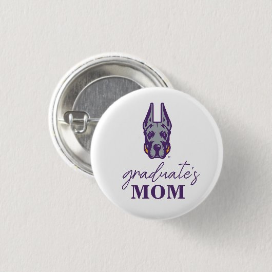 Universität Albany Great Dane Mascot Head Button (Vorne & Hinten)