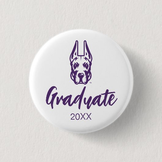 Universität Albany Great Dane Mascot Head Button (Vorderseite)