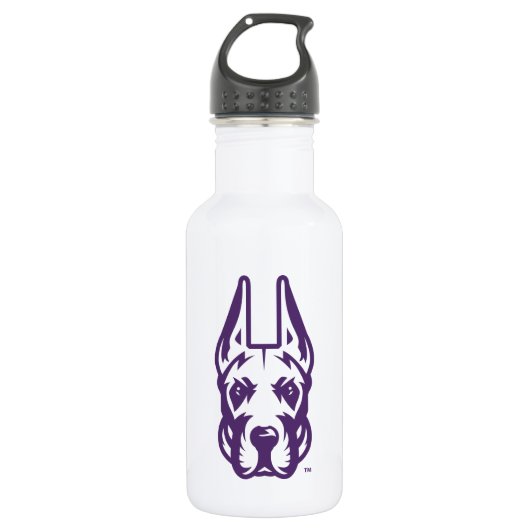 Universität Albany Great Dane Mascot Head Edelstahlflasche (Vorderseite)