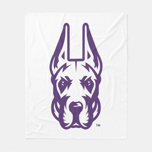 Universität Albany Great Dane Mascot Head Fleecedecke (Vorderseite)