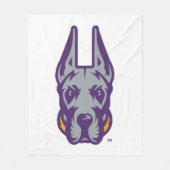 Universität Albany Great Dane Mascot Head Fleecedecke (Vorderseite)