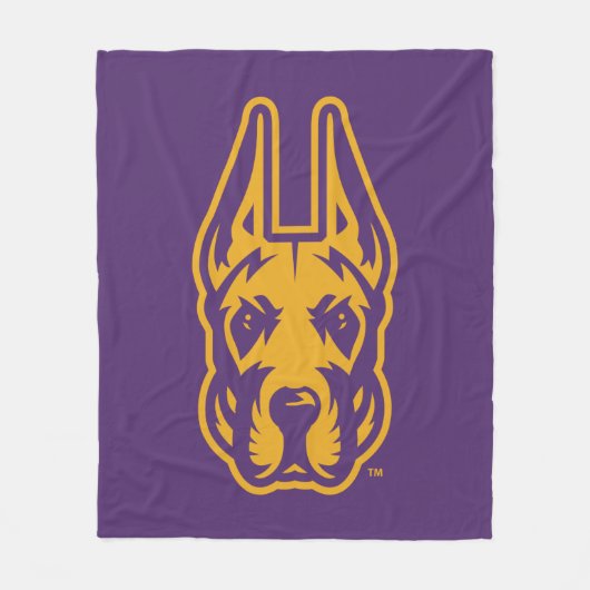 Universität Albany Great Dane Mascot Head Fleecedecke (Vorderseite)
