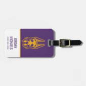 Universität Albany Great Dane Mascot Head Gepäckanhänger (Vorderseite horizontal)