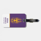 Universität Albany Great Dane Mascot Head Gepäckanhänger (Rückseite horizontal)