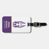 Universität Albany Great Dane Mascot Head Gepäckanhänger (Vorderseite horizontal)