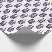 Universität Albany Great Dane Mascot Head Geschenkpapier (Ecke)