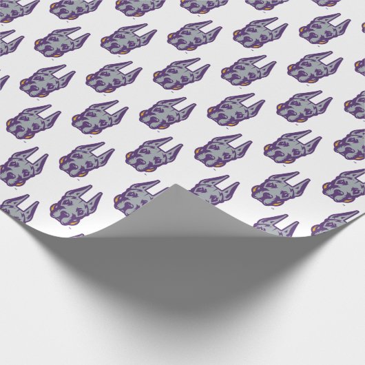 Universität Albany Great Dane Mascot Head Geschenkpapier (Ecke)