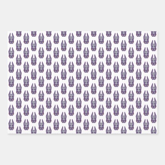 Universität Albany Great Dane Mascot Head Geschenkpapier Set (Vorderseite 3)