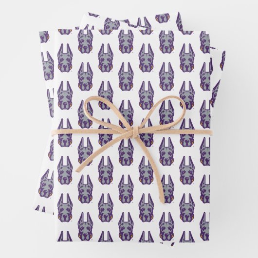 Universität Albany Great Dane Mascot Head Geschenkpapier Set (Beispiel)