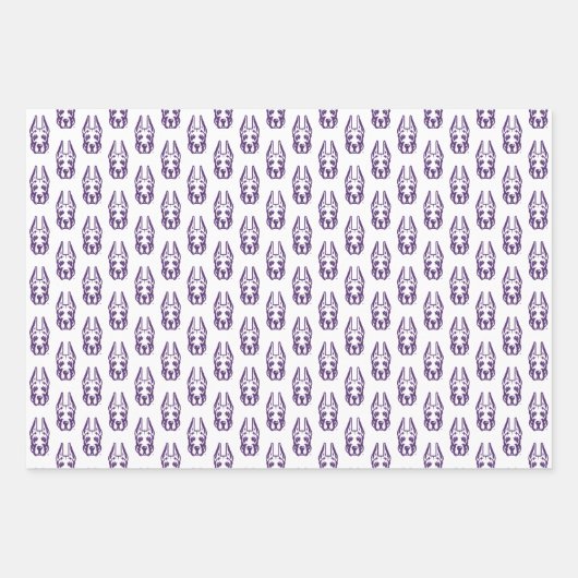 Universität Albany Great Dane Mascot Head Geschenkpapier Set (Vorderseite 2)