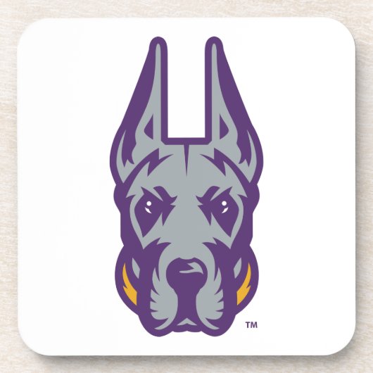 Universität Albany Great Dane Mascot Head Getränkeuntersetzer (Vorderseite)