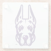 Universität Albany Great Dane Mascot Head Glasuntersetzer (Rückseite)