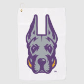 Universität Albany Great Dane Mascot Head Golfhandtuch (Vorderseite)