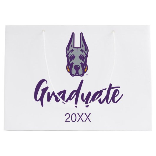 Universität Albany Great Dane Mascot Head Große Geschenktüte (Vorderseite)