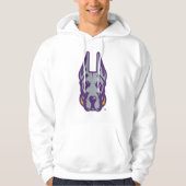 Universität Albany Great Dane Mascot Head Hoodie (Vorderseite)