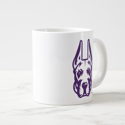 Universität Albany Great Dane Mascot Head Jumbo-Tasse (Vorderseite Rechts)