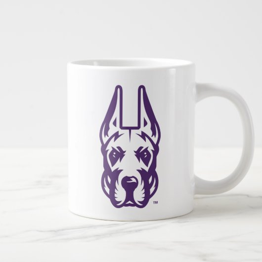 Universität Albany Great Dane Mascot Head Jumbo-Tasse (Rechts)
