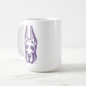Universität Albany Great Dane Mascot Head Kaffeetasse (Vorderseite Links)