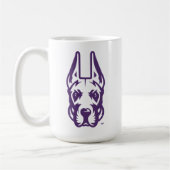 Universität Albany Great Dane Mascot Head Kaffeetasse (Links)