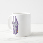 Universität Albany Great Dane Mascot Head Kaffeetasse (Vorderseite Links)