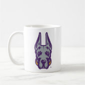 Universität Albany Great Dane Mascot Head Kaffeetasse (Links)