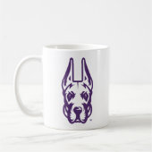 Universität Albany Great Dane Mascot Head Kaffeetasse (Links)