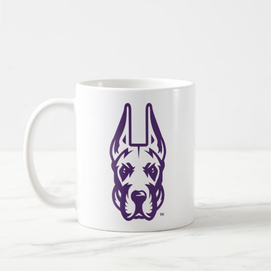 Universität Albany Great Dane Mascot Head Kaffeetasse (Links)