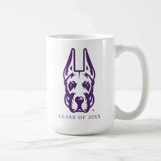 Universität Albany Great Dane Mascot Head Kaffeetasse (Rechts)