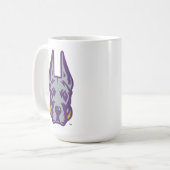 Universität Albany Great Dane Mascot Head Kaffeetasse (Vorderseite Links)