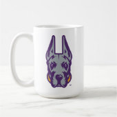 Universität Albany Great Dane Mascot Head Kaffeetasse (Links)