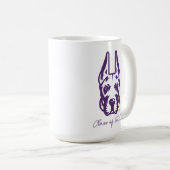 Universität Albany Great Dane Mascot Head Kaffeetasse (VorderseiteRechts)