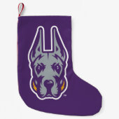 Universität Albany Great Dane Mascot Head Kleiner Weihnachtsstrumpf (Vorderseite)