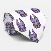 Universität Albany Great Dane Mascot Head Krawatte (Gerollt)