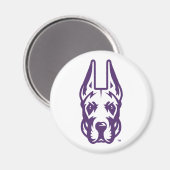 Universität Albany Great Dane Mascot Head Magnet (Vorderseite/Rückseite)