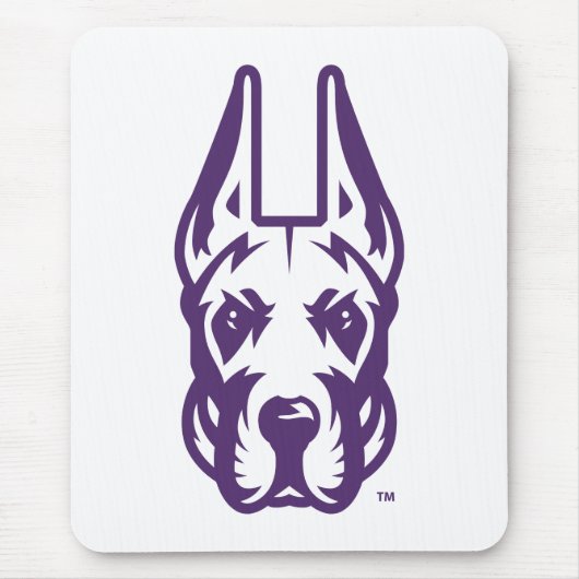 Universität Albany Great Dane Mascot Head Mousepad (Vorne)