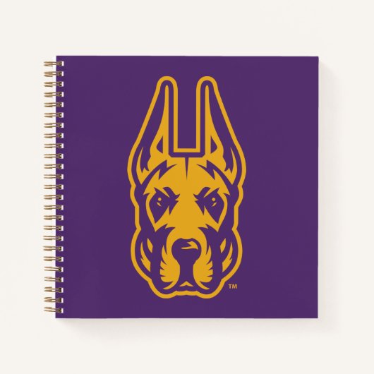 Universität Albany Great Dane Mascot Head Notizblock (Vorderseite)