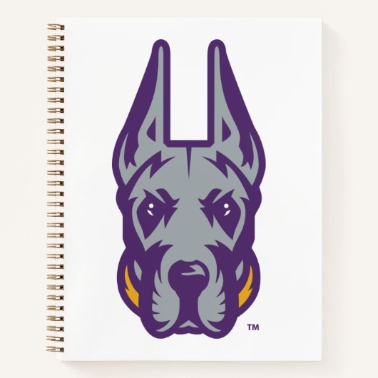 Universität Albany Great Dane Mascot Head Notizblock (Vorderseite)