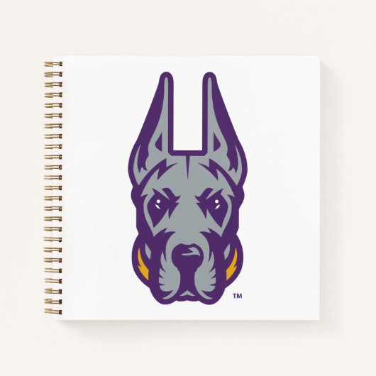 Universität Albany Great Dane Mascot Head Notizblock (Vorderseite)