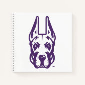 Universität Albany Great Dane Mascot Head Notizblock (Vorderseite)