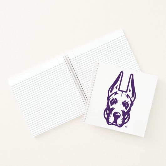 Universität Albany Great Dane Mascot Head Notizblock (Innenseite)