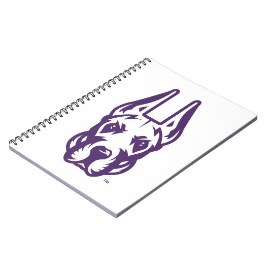 Universität Albany Great Dane Mascot Head Notizblock (Linke Seite)