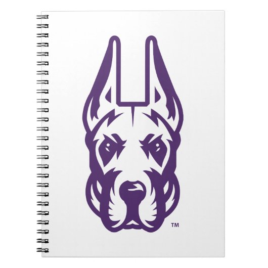 Universität Albany Great Dane Mascot Head Notizblock (Vorderseite)