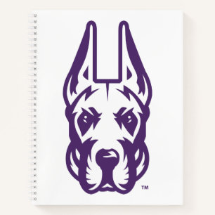 Universität Albany Great Dane Mascot Head Notizblock