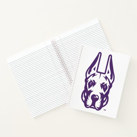 Universität Albany Great Dane Mascot Head Notizblock (Innenseite)