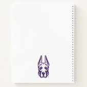 Universität Albany Great Dane Mascot Head Notizblock (Rückseite)